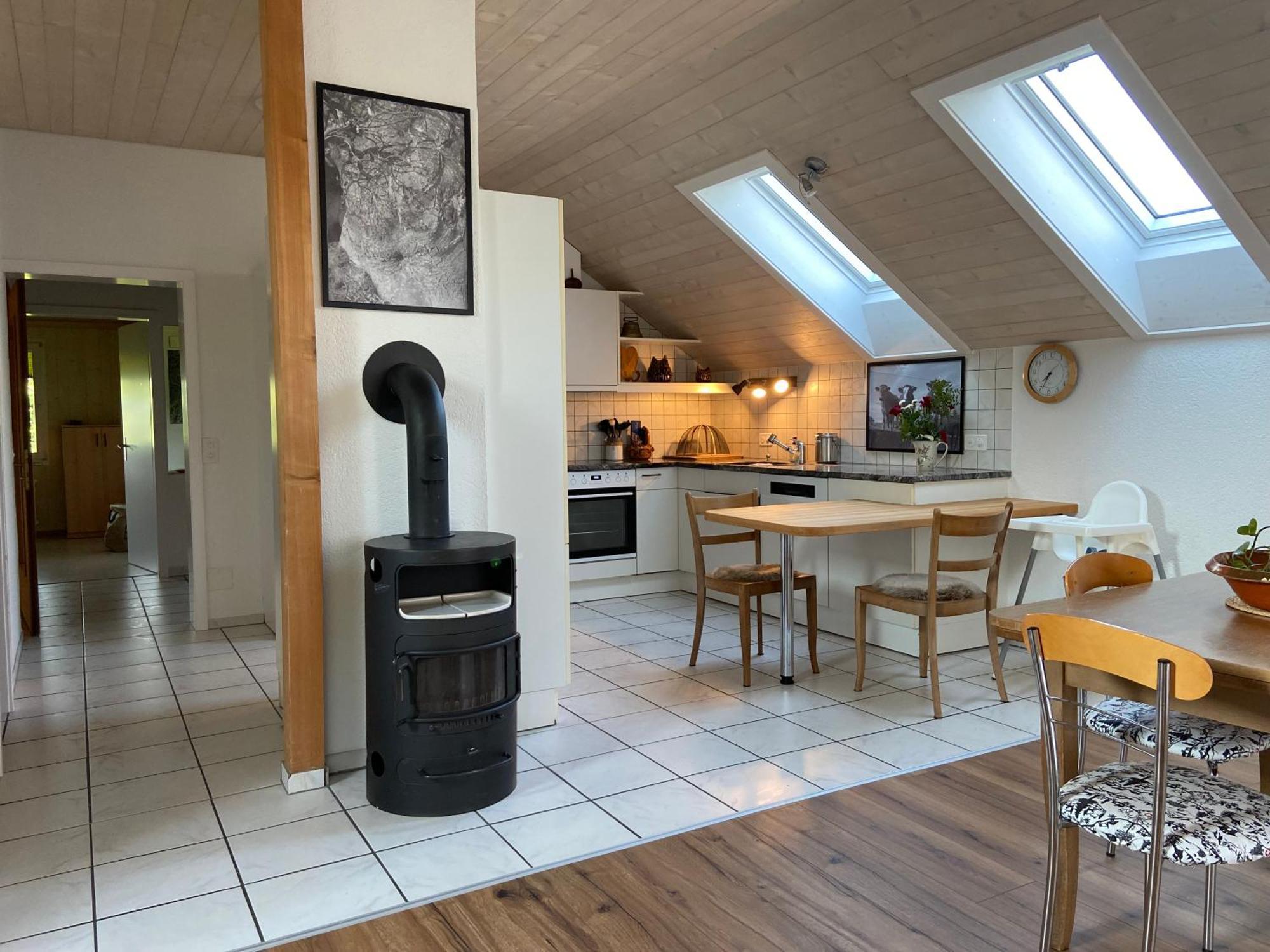 Naturnahe Familienwohnung Ruschegg Buitenkant foto