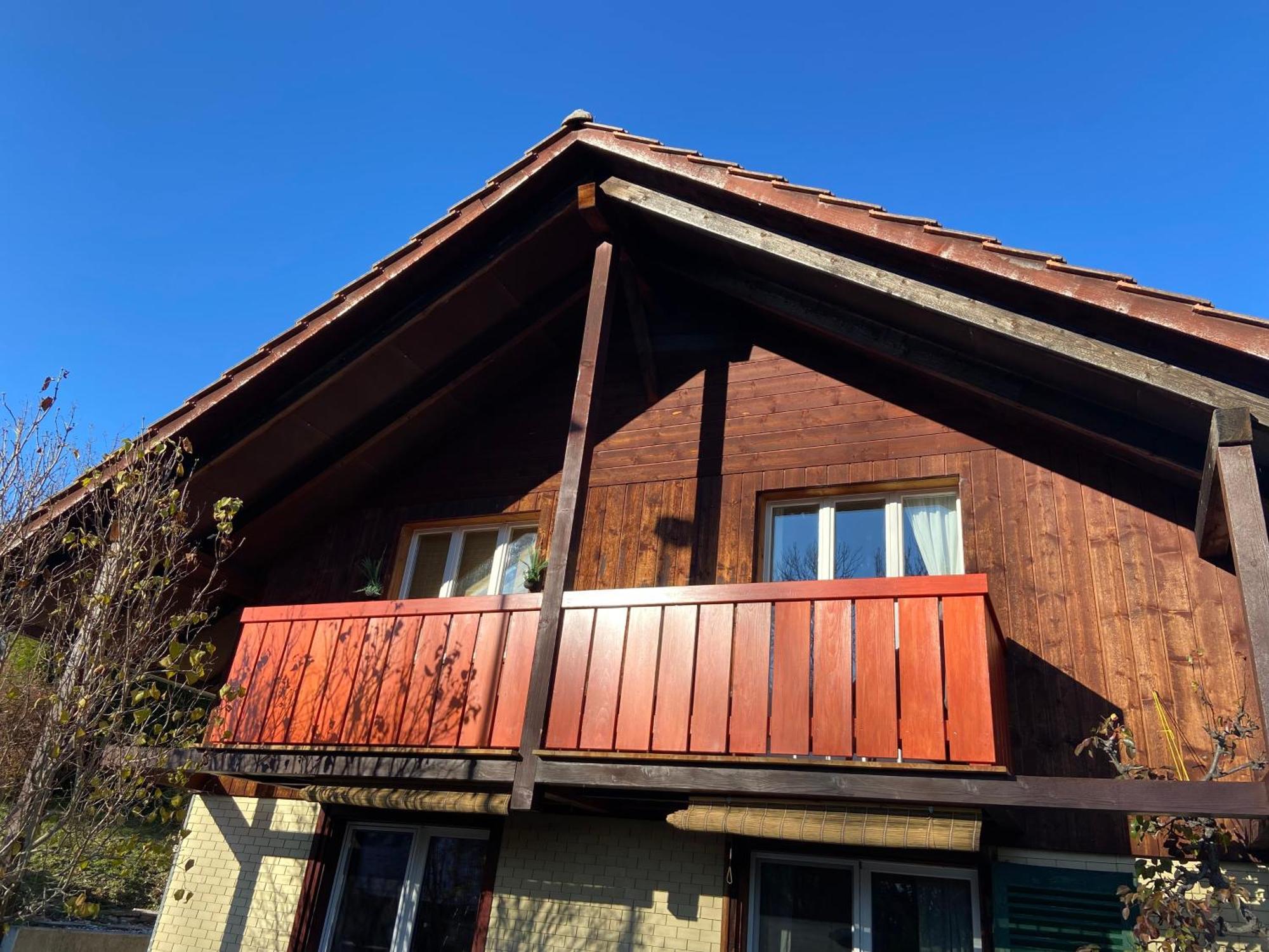 Naturnahe Familienwohnung Ruschegg Buitenkant foto