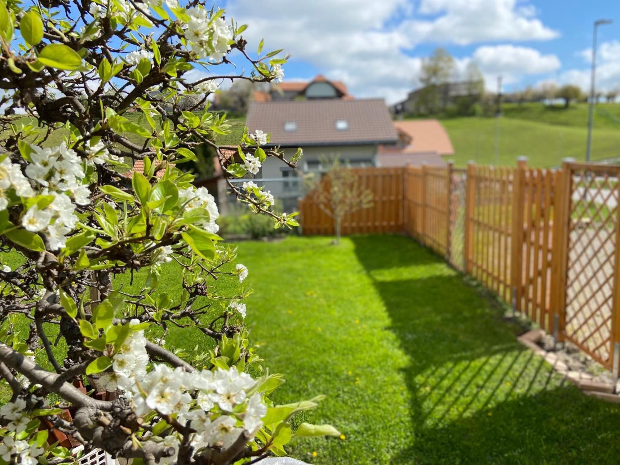 Naturnahe Familienwohnung Ruschegg Buitenkant foto